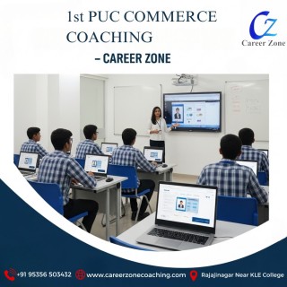 Shape your commerce foundation with expert guidance at Career Zone  Rajajinagar  Interactive classes  personalized learning  and real time assessments  Start early  learn smart  and score high in your 1st PUC Commerce exams  Join now to secure your success in academics and beyond